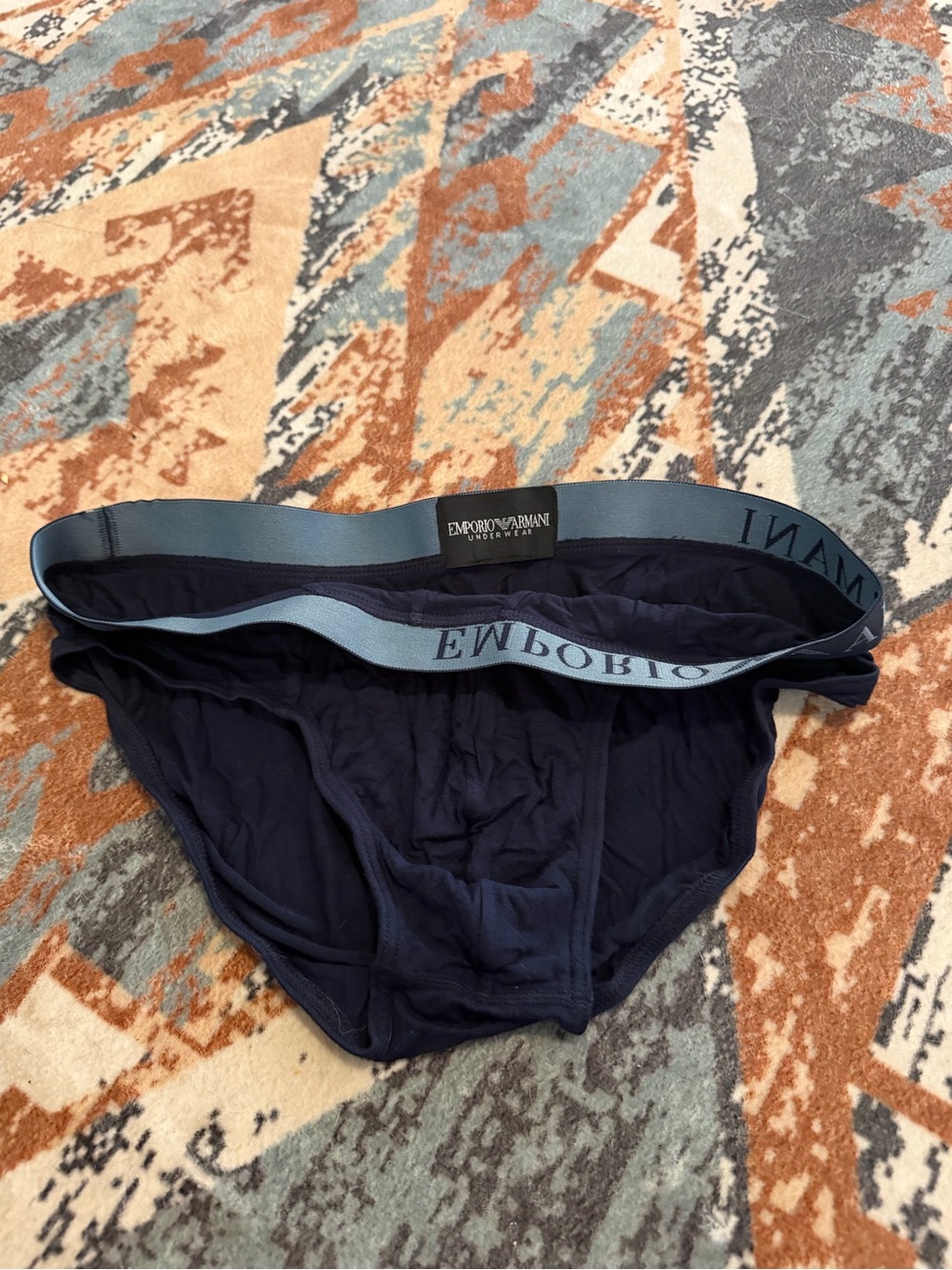 Emporio Armani Men’s Navy Briefs viscose - Picture 2 of 2